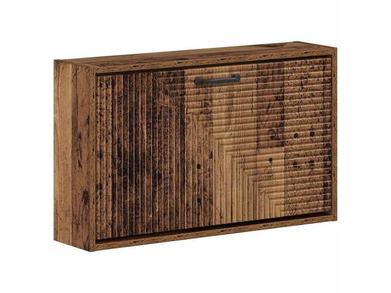  Meuble à chaussures mural, armoire à chaussures haarlem 71x17x43 cm bois ancien  - Conforama A