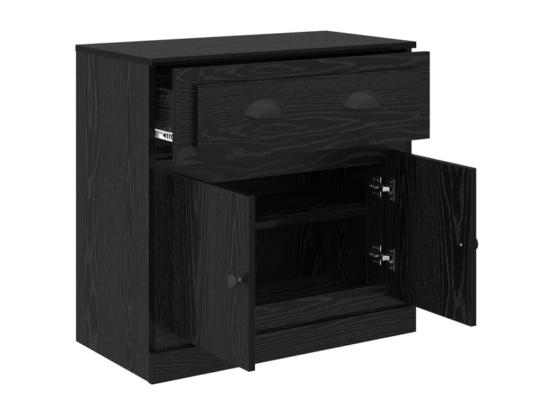  Buffet - haut armoire chêne noir 70 x 35,5 x 67,5 cm bois d'ingénierie  - Conforama E