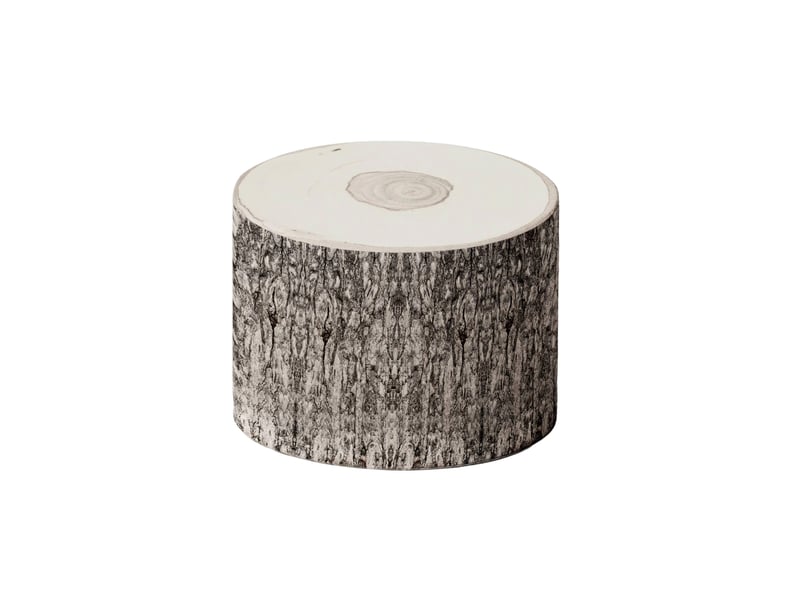  Vercart pouf gris motif tronc d’arbre - 40x48x60 cm  - Conforama A