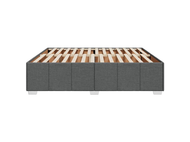  Lit double- lit adulte -  cadre de lit sans matelas gris foncé 200x200 cm tissu  - Conforama D