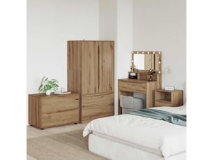 Commode 1 tiroir(s)    <strong></strong> <strong></strong> coloris bois clair largeur 80 cm
