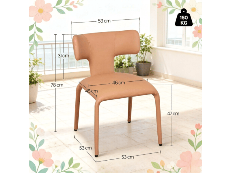  Chaises esthétiques pour cuisine et salon – lot de 2 chaises de bureau à dossier incurvé, design moderne  - Conforama C