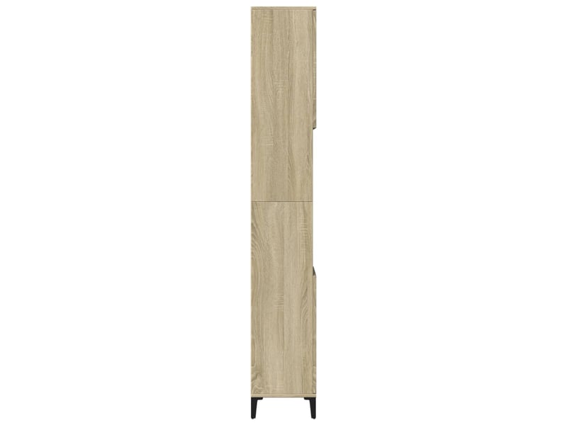  Meuble salle de bain rangement, commode chêne sonoma 30x30x190 cm  - Conforama D