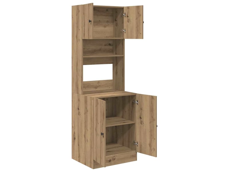 Buffet de cuisine, buffet haut chêne artisanal 60x50x180cm - Conforama E