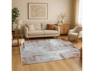 Tapis doux moderne en viscose gris terra 120x180