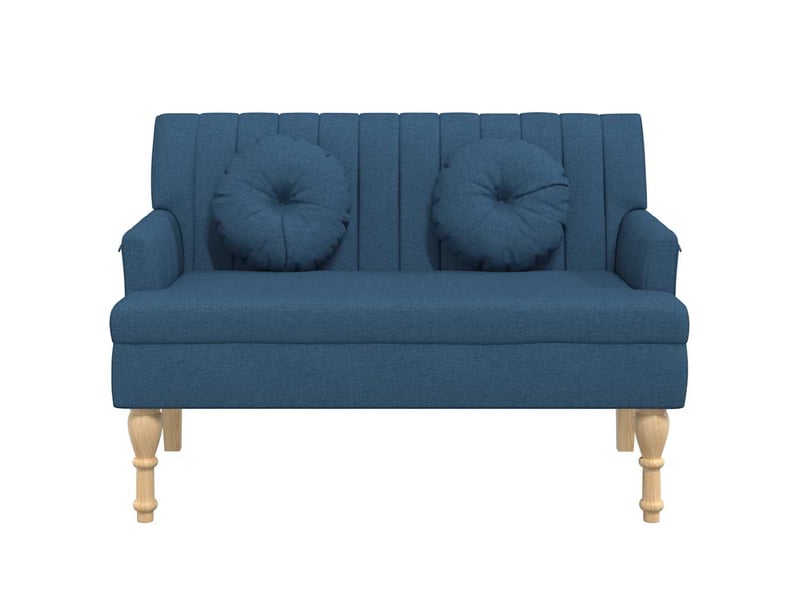  Banc chambre avec coussins bleu 113x64,5x75,5 cm tissu  - Conforama C