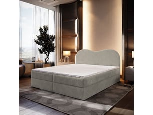 Lit avec rangement 160x200 cm <strong>MASSENO</strong> <strong></strong> coloris gris