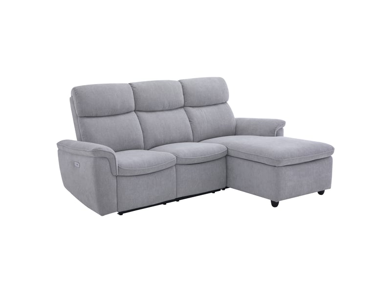 Canapé d'angle gris relax électrique 3 p - Conforama B