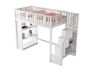 Lit mezzanine 90x200 cm VIVRYN   coloris blanc
