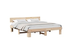 Lit 2 places 200x200 cm coloris marron