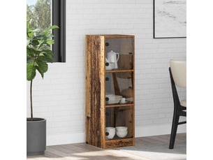 Buffet - haut armoire bois ancien 35 x 37 x 109 cm bois d'ingénierie