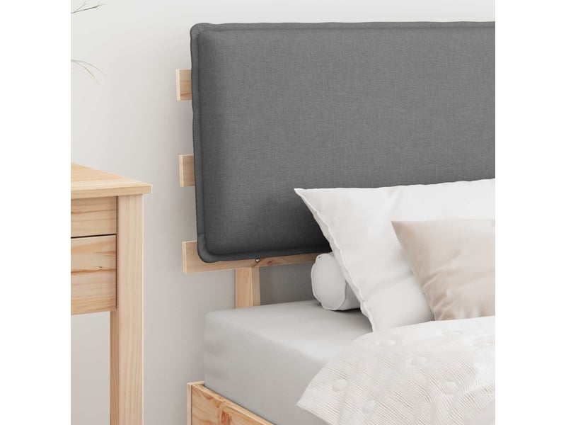 Lit simple- lit adulte - cadre de lit avec tête de lit rembourrée gris clair 80 x 200 cm - Conforama B