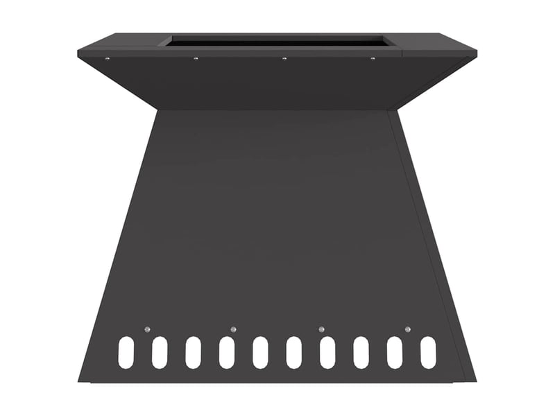  Brasero exterieur, foyer camping noir 60x60x50 cm acier patiné  - Conforama E