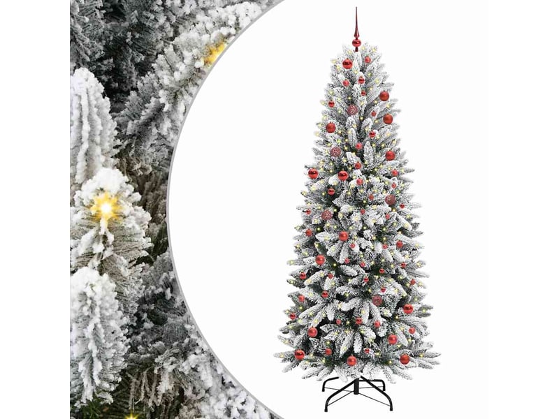 Sapin de noël artificiel, arbre de noël blanc 210 cm shl8368 - Conforama B