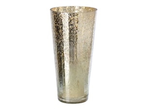 Photophore design en verre ember 30cm argent