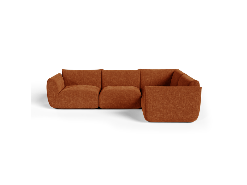  Canapé d'angle droit modulable 6 places en velours chenillé nooma NOOMA - Conforama A