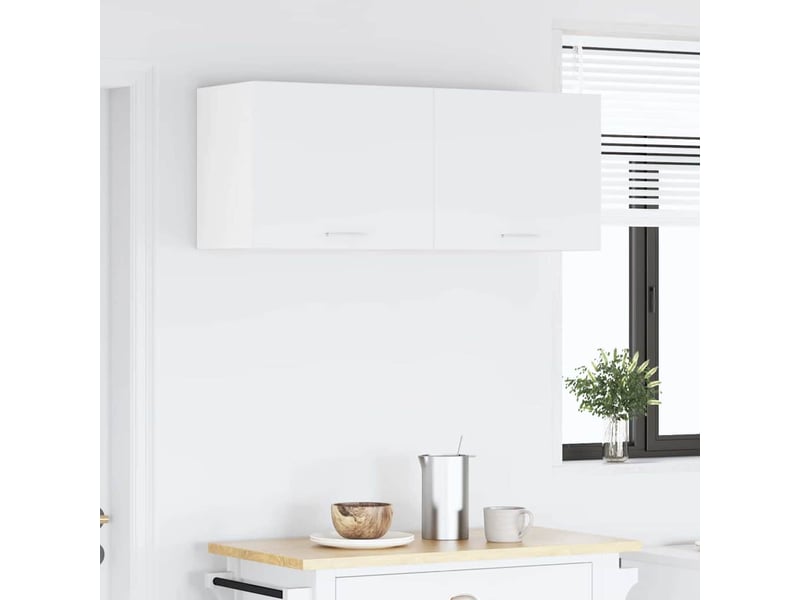  Meuble de rangement cuisine, armoire suspendue blanc 50x31x40cm bois d'ingénierie  - Conforama D