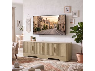 Meuble tv coloris beige <strong>HOMCOM</strong> <strong></strong>