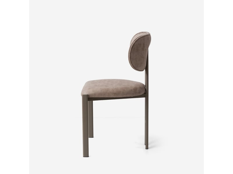 Lot de 2 chaises rembourrées en métal et similicuir muriz - Conforama E
