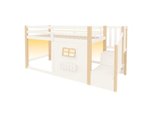 Lit mezzanine 90x200 cm OOIILLEE coloris blanc