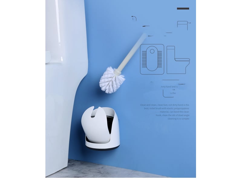  Brosse à wc compacte blanche avec support  - Conforama E