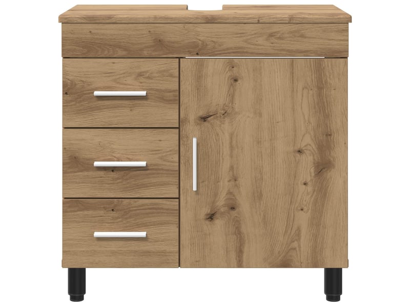  Unité de vanité de salle de bain, meuble de rangement chêne artisanal shl1463  - Conforama E