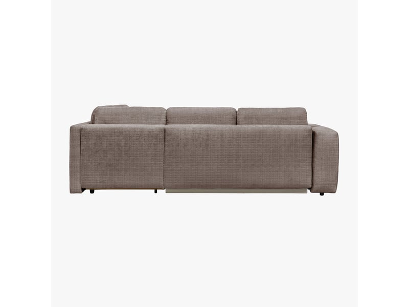  Canapé d'angle convertible en tissu taupe - angle droit  - Conforama E
