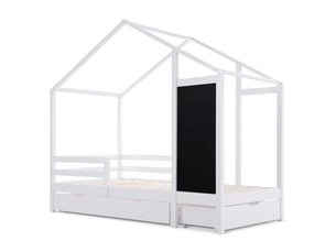 Lit cabane 90x200 cm   357576AAW coloris blanc