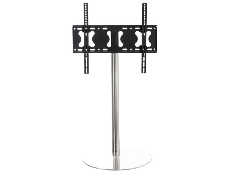 Support de télévison avec plateforme ronde ou carrée , acier inoxydable/rond  - Conforama B