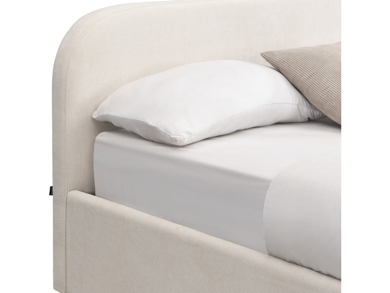  Lit coffre adulte 160x200 cm avec tête de lit en tissu chenille beige - cassis Cassis - Conforama D