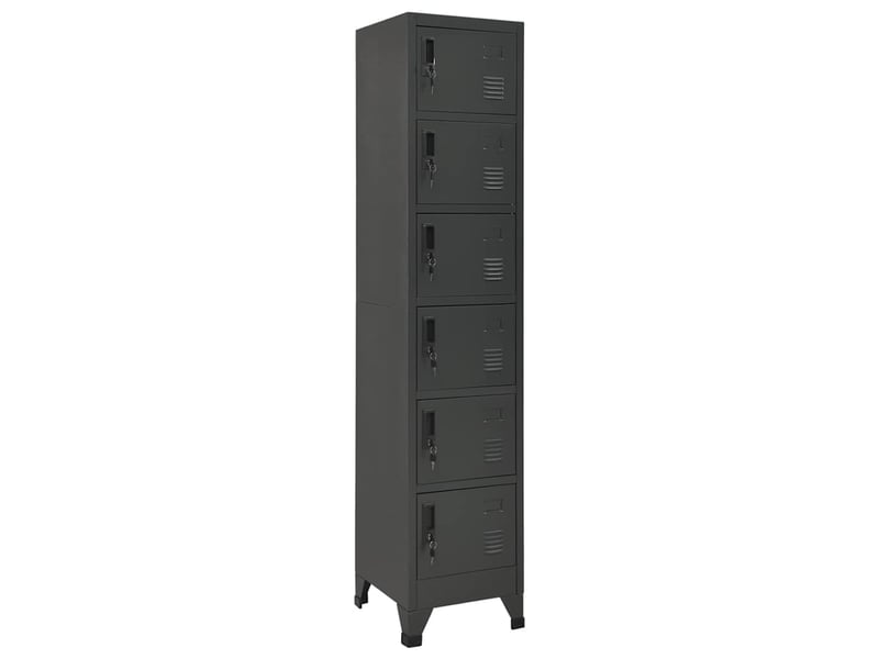 Armoire à casier, rangement de bureau anthracite 38x40x180 cm acier  - Conforama B