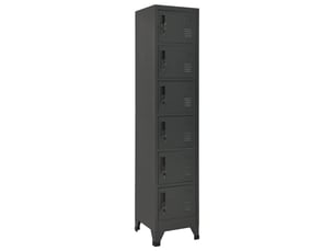 Armoire à casier, rangement de bureau anthracite 38x40x180 cm acier