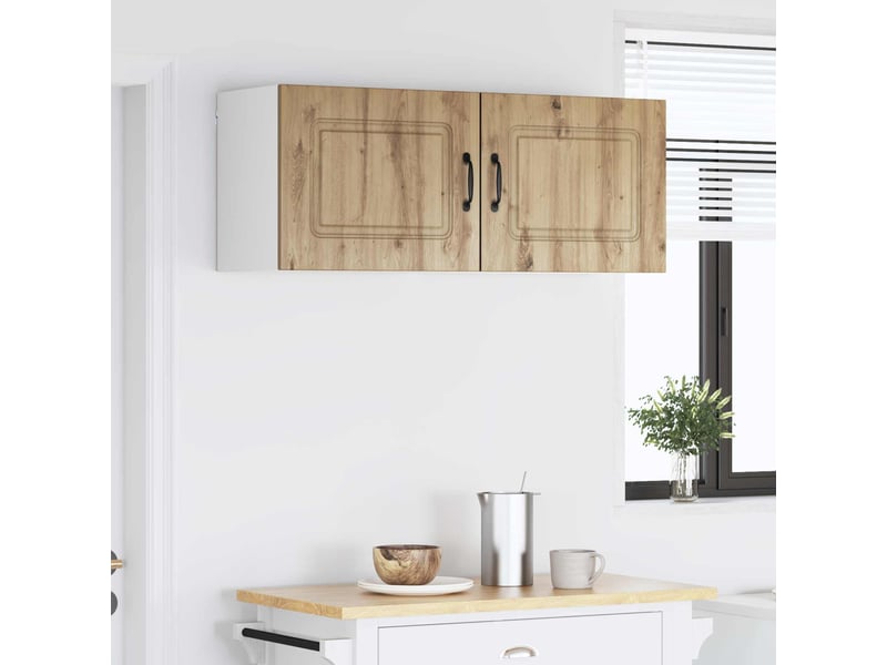  Meuble mural de cuisine | armoire de cuisine 2 pcs chêne artisanal shl652  - Conforama D
