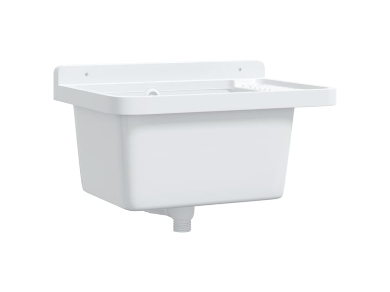  Lavabo pour montage murale blanc 50x35x24 cm résine cf65681  - Conforama A