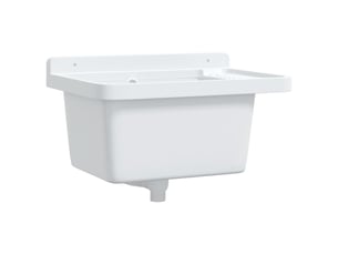 Lavabo pour montage murale blanc 50x35x24 cm résine cf65681