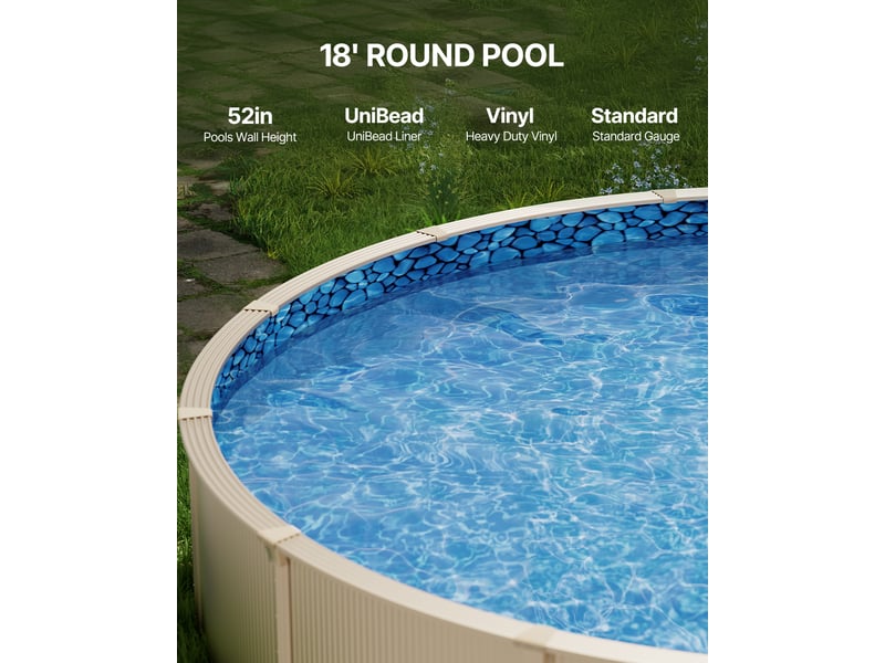 Vevor revêtement de piscine ronde doublure durable style unibead 549x120 cm - Conforama B