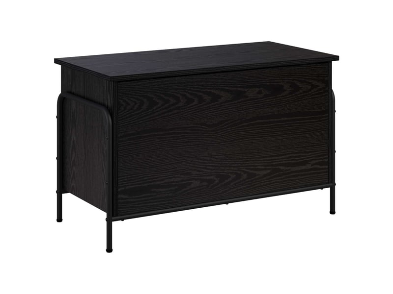  Boîte de rangement, coffre de rangement chêne noir 80x40x49,5 cm shl2  - Conforama E