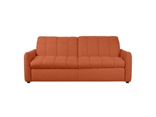 Canapé roma 2 places convertible avec relax électrique en tissu - terracotta