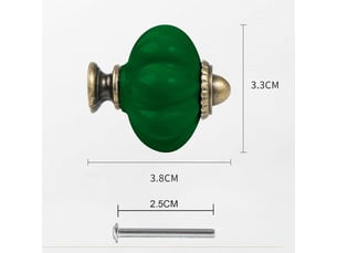 Jeu de 12 poignées en céramique turquoise foncé de 33 mm, poignées pour tiroirs, meubles de cuisine et tables