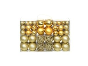 Ensemble de boules de noël 100 pcs 346 cm doré