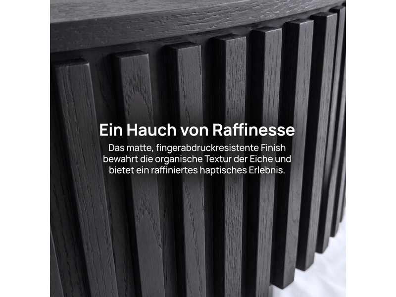  Table basse ovale 98x60x35 cm avec rangement caché mdf noir mat  - Conforama D