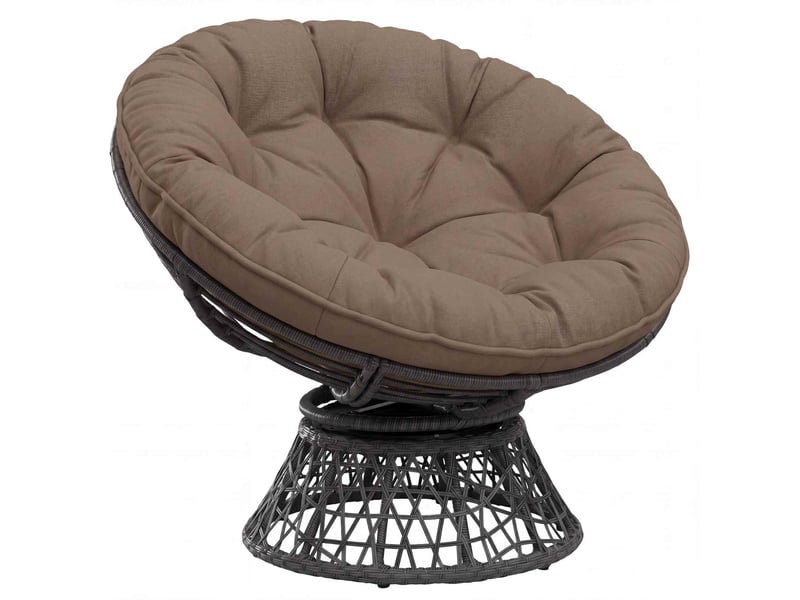 Coussin de chaise suspendue, coussin d'assise vianen 100 % polyester taupe cf54299 - Conforama C