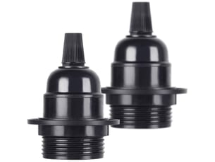 2 pcspack edison vis es e27 ampoule ampoule support de lampe pendentif douille noir bakélite