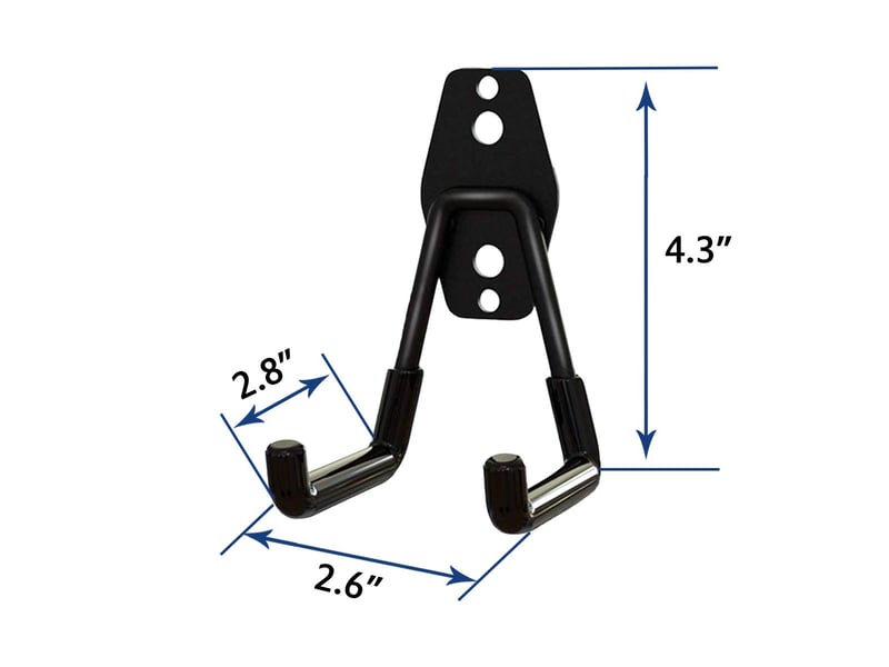 Crochets robustes pour garage, utilitaires de rangement, organiseur de pour outils de jardin, muraux en acier, noir - Conforama C