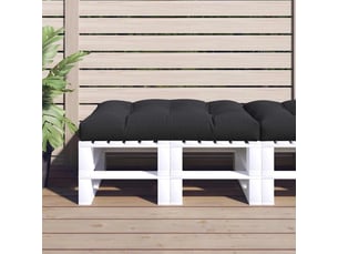 Coussin de palette, coussin de chaise, coussin de canapé noir 120x80x12 cm tissu cf55407