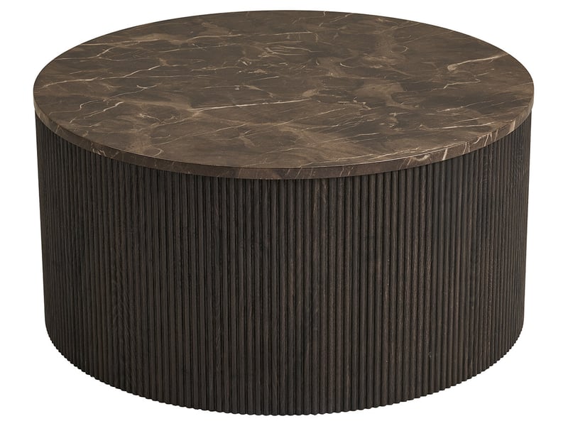  Finn - table basse plateau effet marbre et pieds en tasseaux de bois en fsc  100% - 80 cm - lisa design - marron FINN - Conforama D