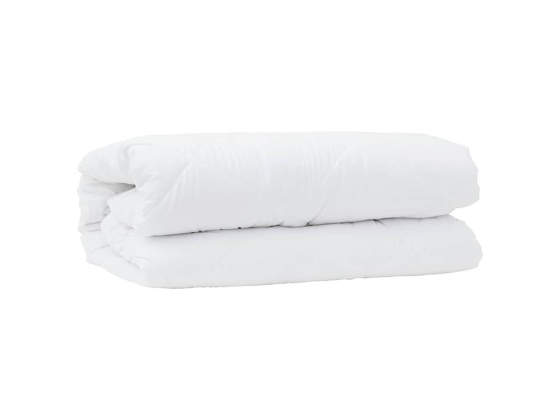  Duvet 2-en-1 220 x 135 x 8 cm hiver - couette polyester blanc respirant  - Conforama D