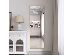 Miroir rectangulaire à poser coloris doré <strong></strong> <strong></strong> - 162 cm x 53 cm