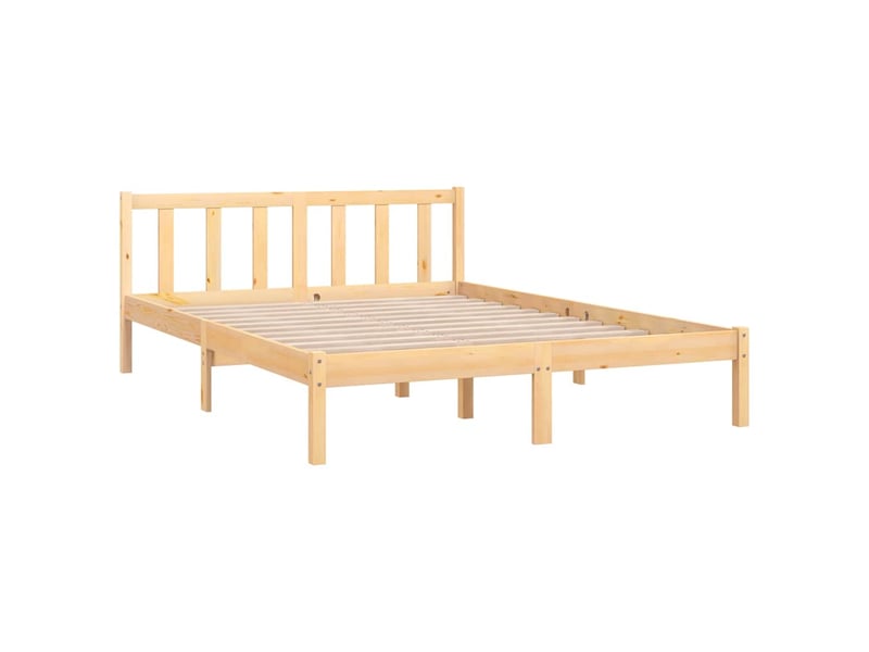  Lit double- lit adulte -  cadre de lit sans matelas bois massif 140x200 cm  - Conforama B