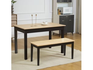 Banc 2 places modenvie en bois de pin 102 x 36 x 45 cm naturel